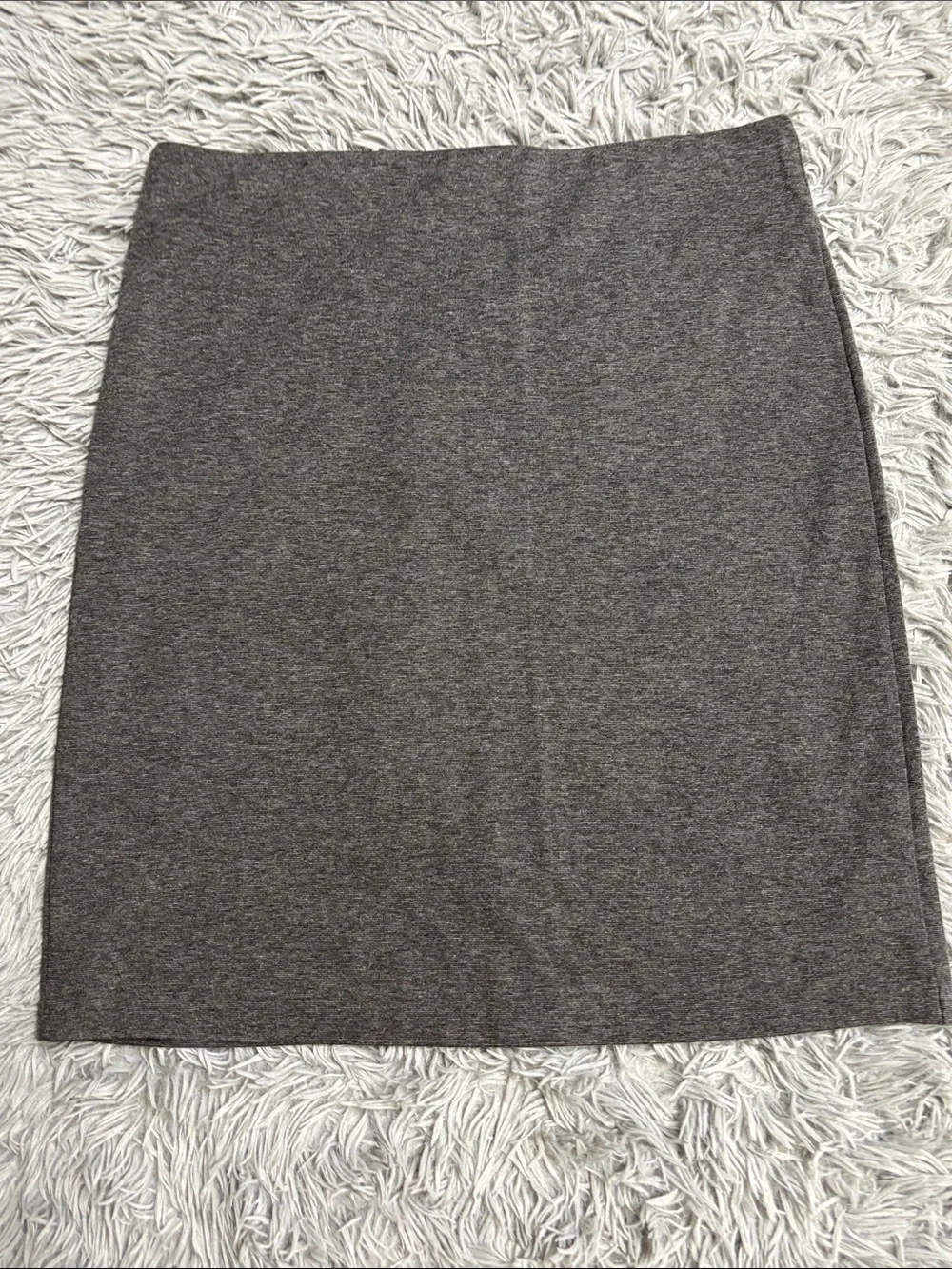 Dark Heather Gray Ponte-Knit Pencil Skirt